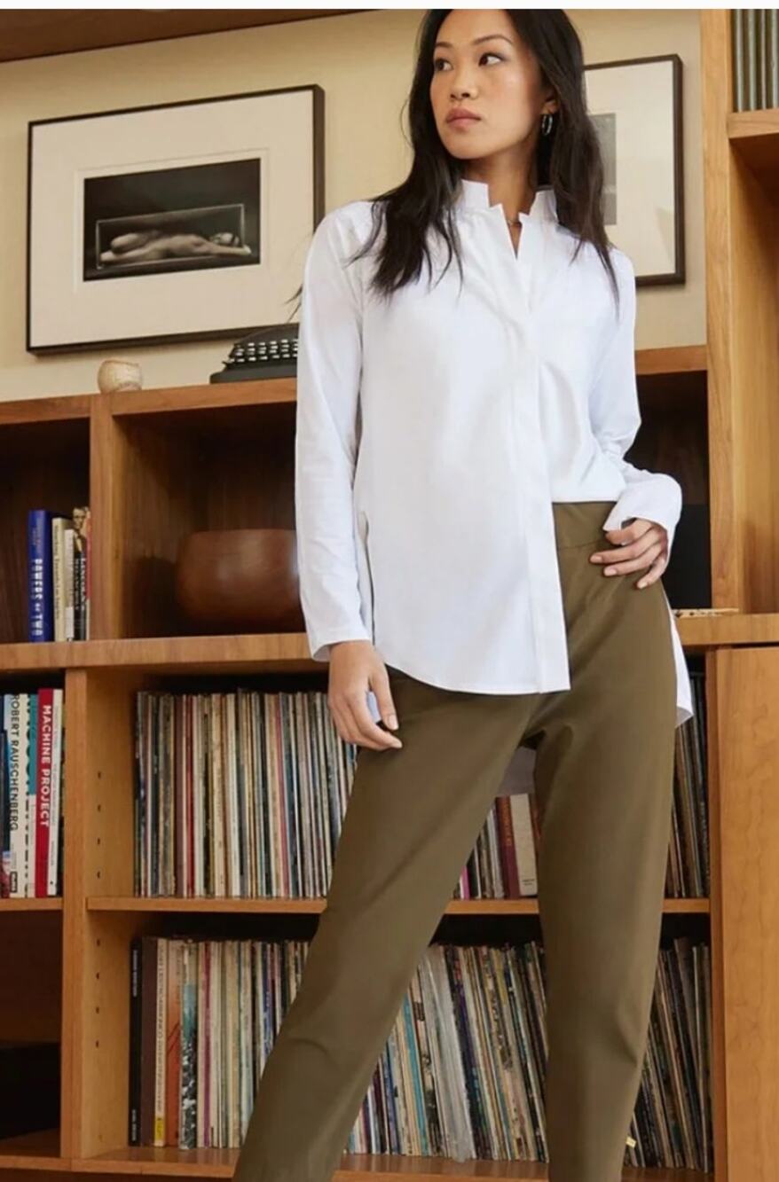 ADAY Something borrowed white oversized button down shirt